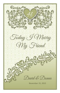 Wedding Program Cover Template 12A - Version 4